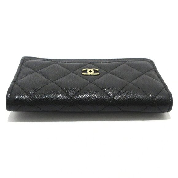 Auth CHANEL Classic Zip Card Case / Matrasse AP3179 Black Calfskin Coin Case - Picture 10 of 11